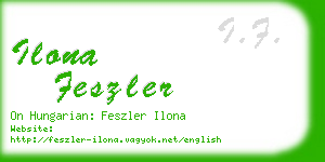 ilona feszler business card